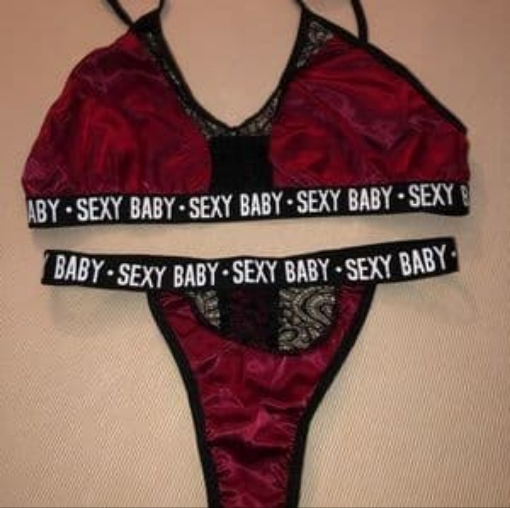 Satin Bra and thong